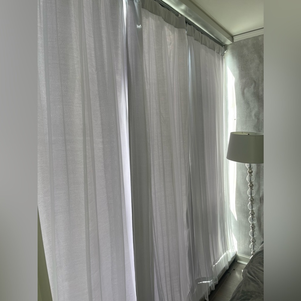 Grey Double Lined Curtains